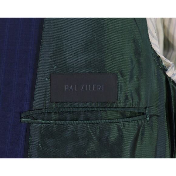 Pal Zileri Current Royal Blue Striped Super 150's Wool 2-Btn Blazer Jacket 40R - Picture 8 of 10